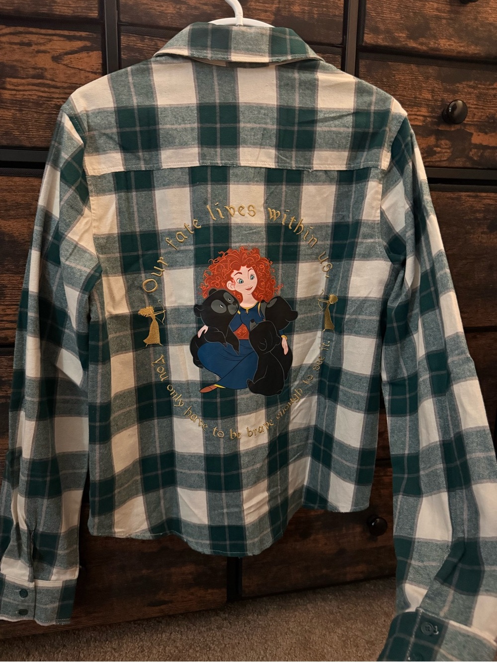 Disney Merida Brave Her Universe Flannel Button Up Shirt Adult Size Small